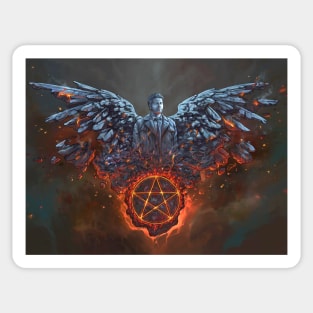 Castiel´s Burning Art Sticker